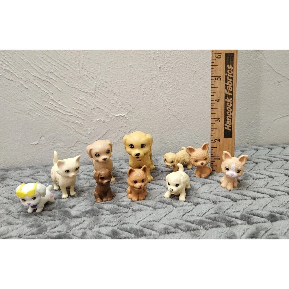 Barbie Doll Pets Mixed Figures Animals Dogs Cat‎ Lot of 10 Bundle